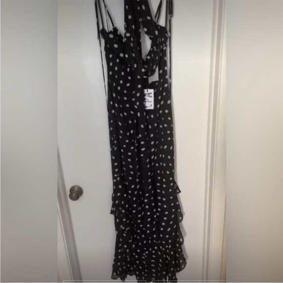 NWT LPA Giulia Maxi Dress in Black And Cream Polka Dot - small Giulia - Picture 8 of 10